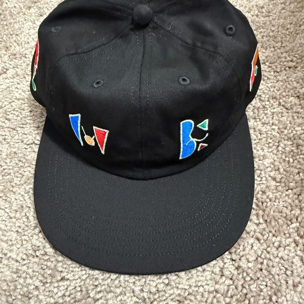 Black Embroidered Men's Hat